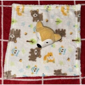 Cribmates Fox and Bear Lovey Security Blanket Owl Woodland 11 Inch